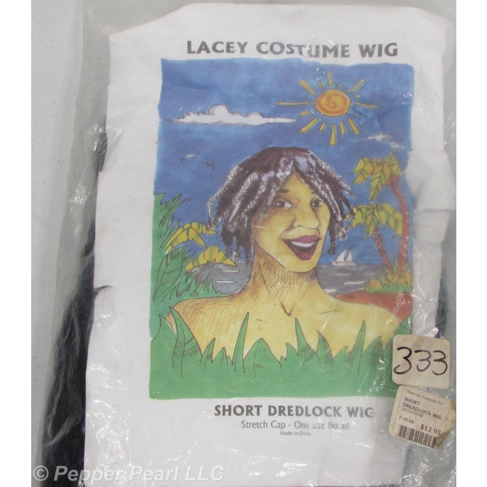 Short Dreadlock Wig Adult Costume Accessory Brown Rasta Stretch Cap by Lacey